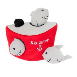 Zippypaws Burrow Shark 'n Ship Dog Toy